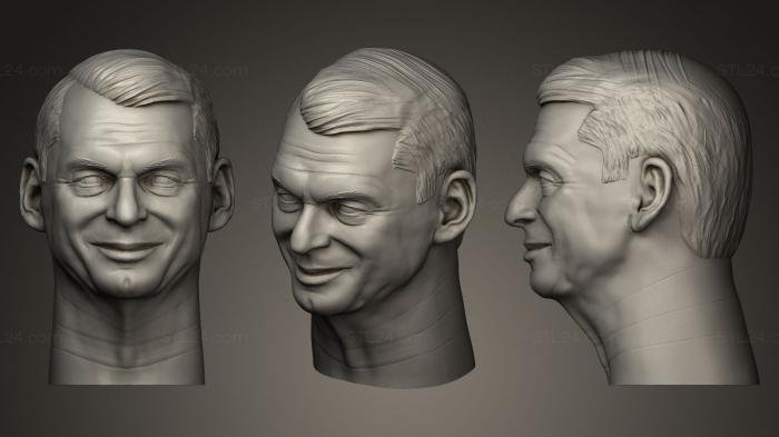 Бюсты и барельефы известных личностей (Голова Винса Макмэна, BUSTC_0641) 3D модель для ЧПУ станка